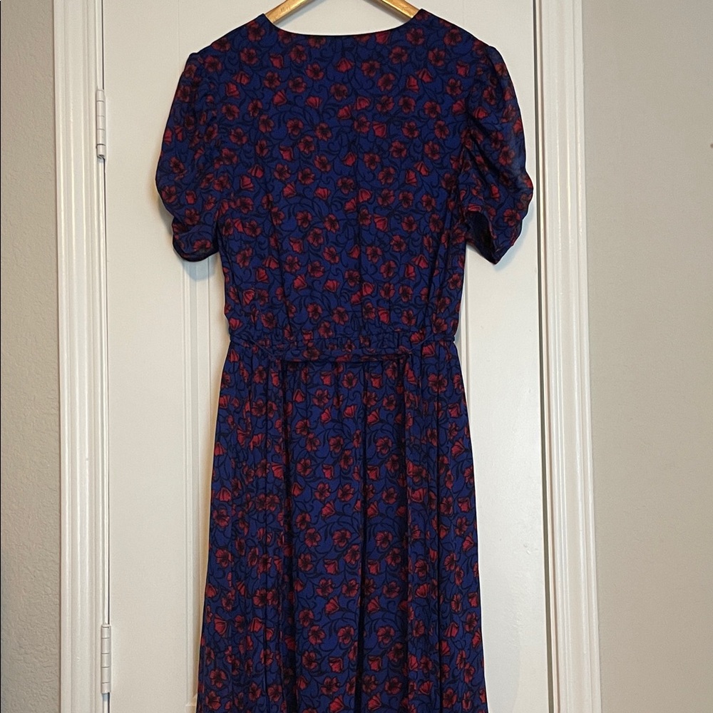 Disney Blue Maxi Dress with Red Floral Print - Picture 10 of 14